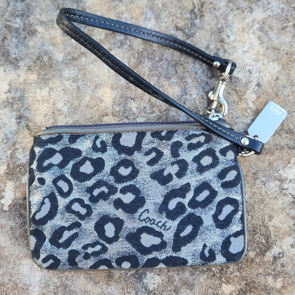 Coach Madison Ocelot Wristlet Purse Wallet Clutch - Picture 3 of 6